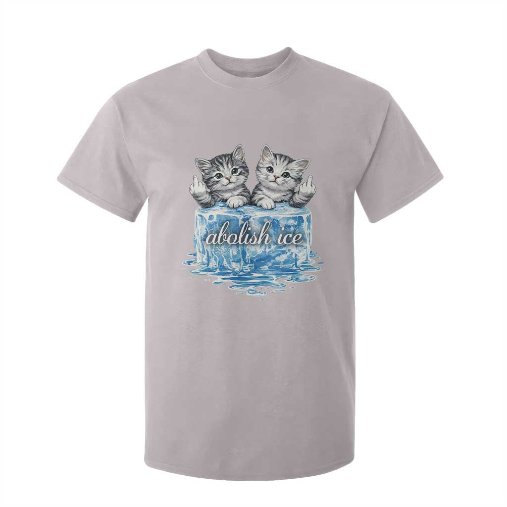 Abolish Ice T Shirt For Kid Cute Cat Melting Ice Pro Immigrant TS11 Ice Gray Print Your Wear