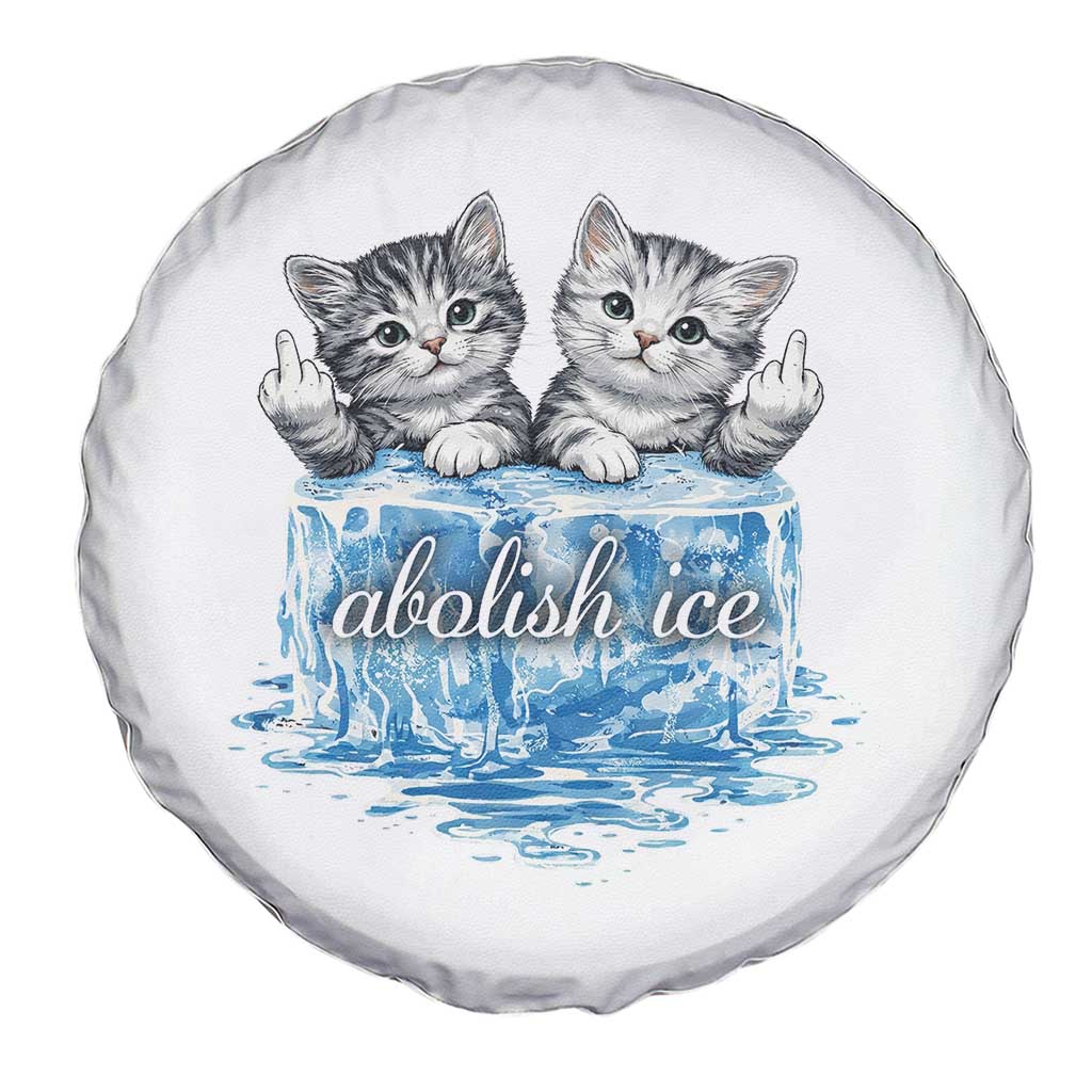 Abolish Ice Spare Tire Cover Cute Cat Melting Ice Pro Immigrant TS11 Print Your Wear
