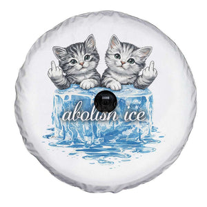 Abolish Ice Spare Tire Cover Cute Cat Melting Ice Pro Immigrant TS11 Print Your Wear