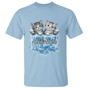 Abolish Ice T Shirt Cute Cat Melting Ice Pro Immigrant TS11 Light Blue Print Your Wear
