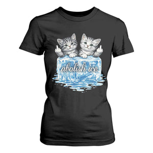 Abolish Ice T Shirt For Women Cute Cat Melting Ice Pro Immigrant TS11 Black Print Your Wear