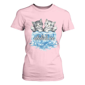 Abolish Ice T Shirt For Women Cute Cat Melting Ice Pro Immigrant TS11 Light Pink Print Your Wear