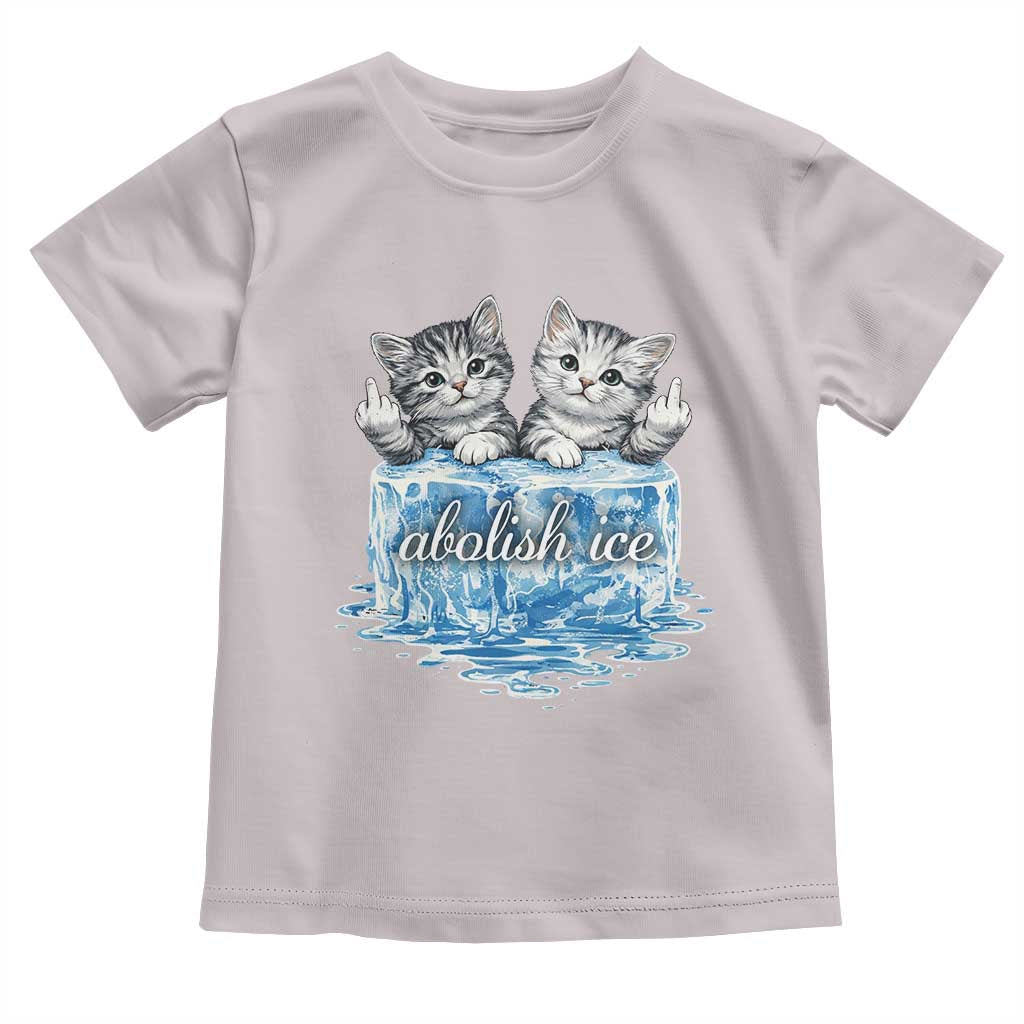 Abolish Ice Toddler T Shirt Cute Cat Melting Ice Pro Immigrant TS11 Ice Gray Print Your Wear