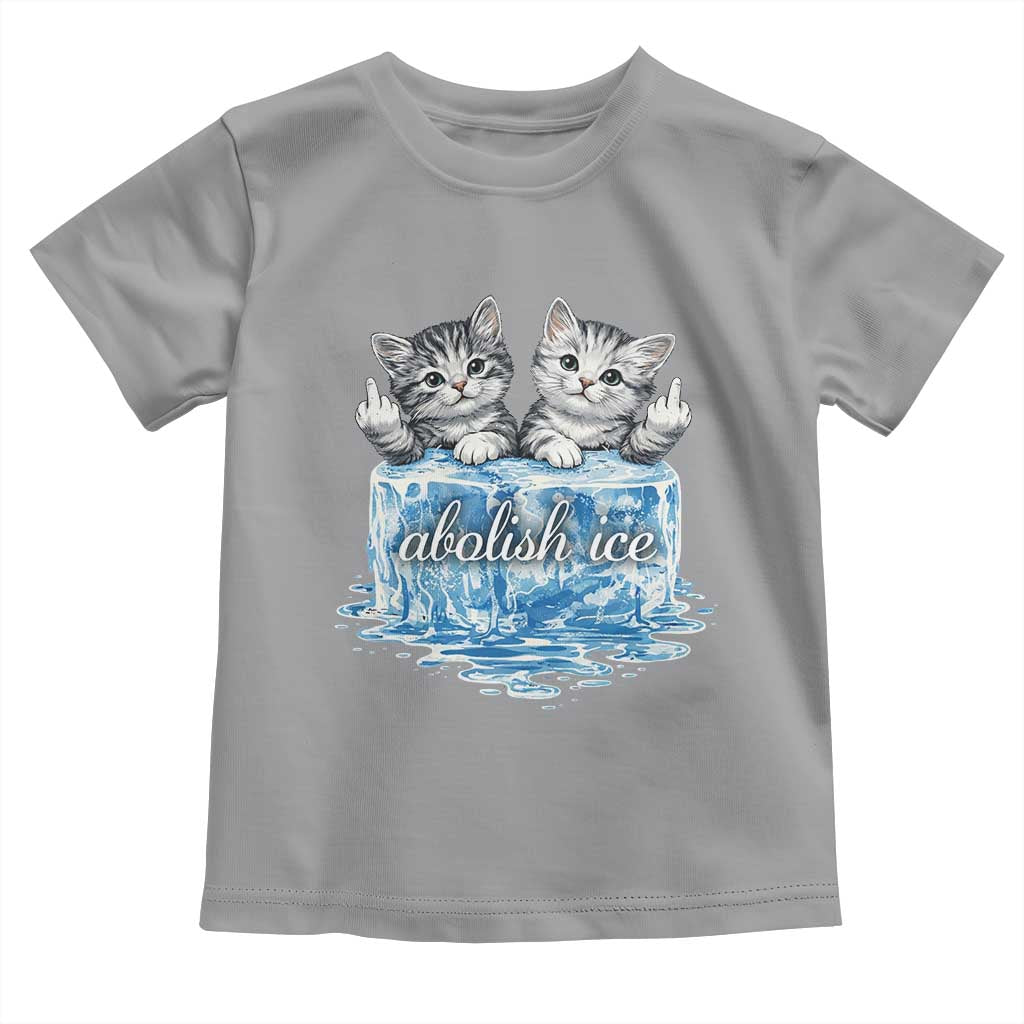 Abolish Ice Toddler T Shirt Cute Cat Melting Ice Pro Immigrant TS11 Sport Gray Print Your Wear
