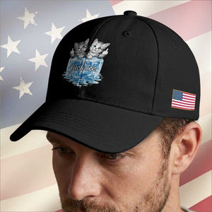 Fck Ice Baseball Cap Cute Cat Melting Ice Pro Immigrant TS11 Print Your Wear