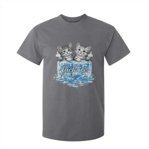 Fck Ice T Shirt For Kid Cute Cat Melting Ice Pro Immigrant TS11 Charcoal Print Your Wear