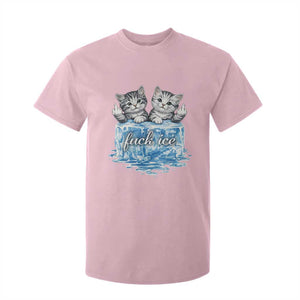 Fck Ice T Shirt For Kid Cute Cat Melting Ice Pro Immigrant TS11 Light Pink Print Your Wear