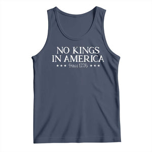 No Kings In America Since 1776 Tank Top Vintage Star TS11 Navy Print Your Wear