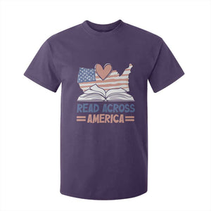 Funny National Reading Month Books Readers T Shirt For Kid Reading Across America Teacher American Flag TS11 Purple Print Your Wear