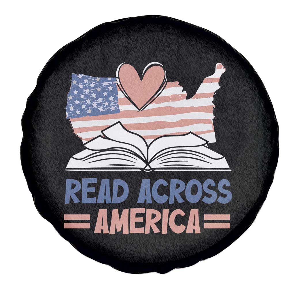 Funny National Reading Month Books Readers Spare Tire Cover Reading Across America Teacher American Flag TS11 Print Your Wear