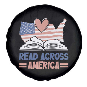 Funny National Reading Month Books Readers Spare Tire Cover Reading Across America Teacher American Flag TS11 Print Your Wear