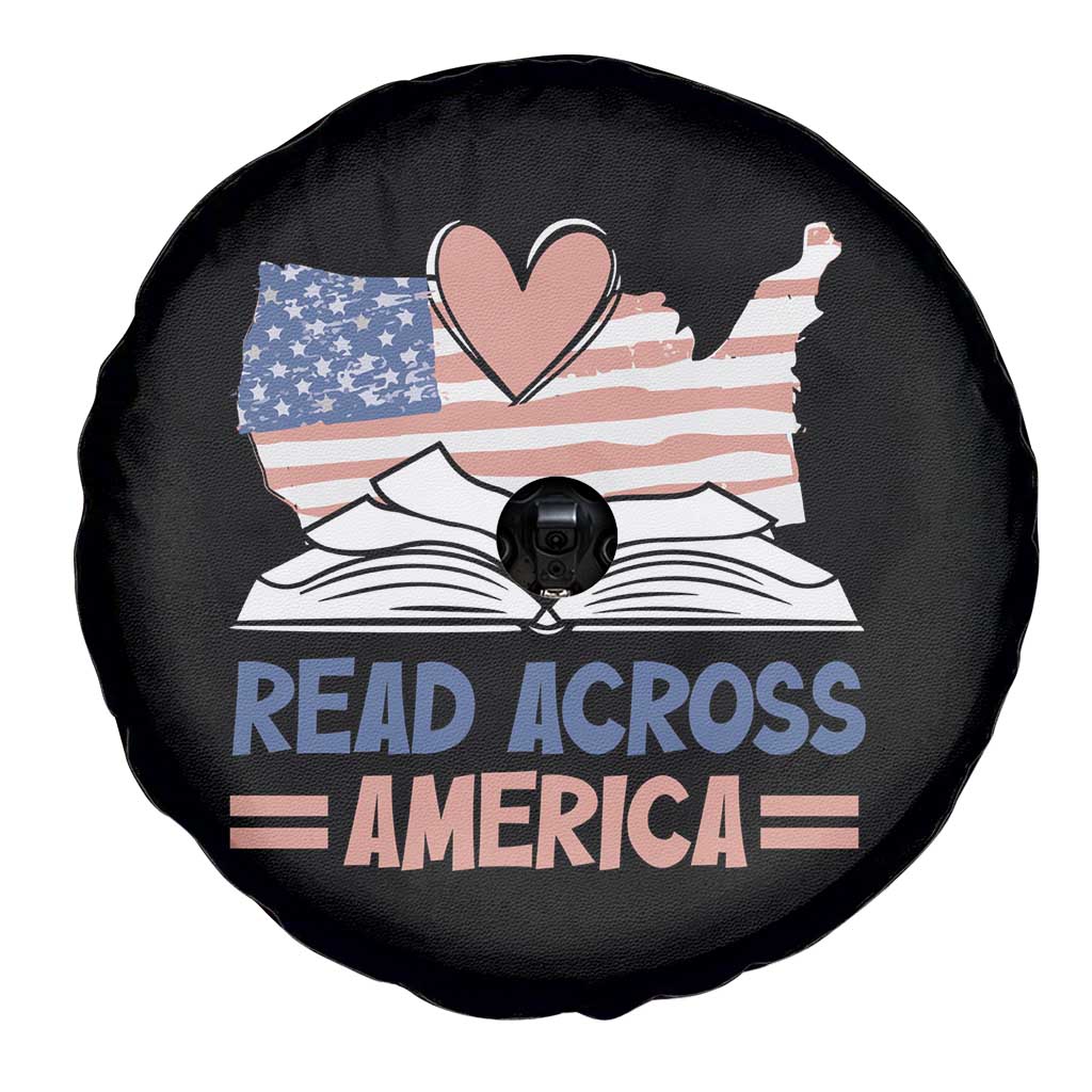 Funny National Reading Month Books Readers Spare Tire Cover Reading Across America Teacher American Flag TS11 Print Your Wear