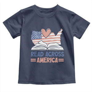 Funny National Reading Month Books Readers Toddler T Shirt Reading Across America Teacher American Flag TS11 Navy Print Your Wear