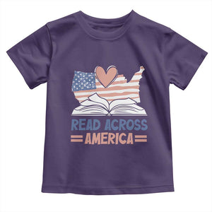 Funny National Reading Month Books Readers Toddler T Shirt Reading Across America Teacher American Flag TS11 Purple Print Your Wear