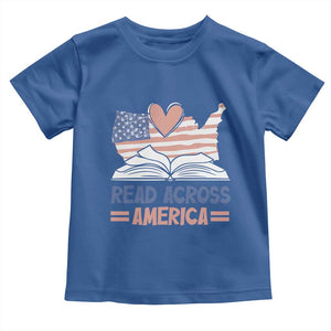 Funny National Reading Month Books Readers Toddler T Shirt Reading Across America Teacher American Flag TS11 Royal Blue Print Your Wear