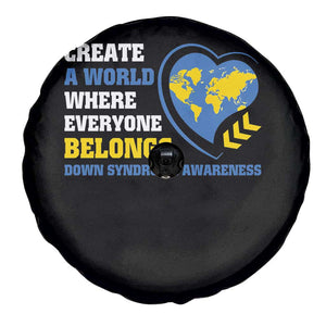 Down Syndrome Awareness Spare Tire Cover Create A World Where Everyone Belongs Heart TS11 Print Your Wear