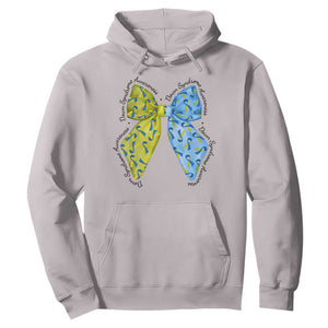 Down Syndrome Awareness Coquette Bow Ribbon Hoodie TS11 Ice Gray Print Your Wear