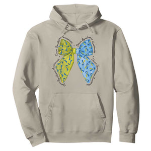Down Syndrome Awareness Coquette Bow Ribbon Hoodie TS11 Sand Print Your Wear