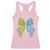 Down Syndrome Awareness Coquette Bow Ribbon Racerback Tank Top TS11 Light Pink Print Your Wear