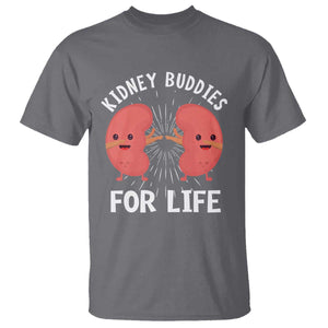 Funny Kidney Buddies For Life T Shirt Organ Transplant Donor Recipient Matching TS11 Charcoal Print Your Wear