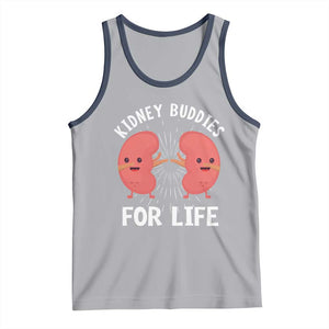 Funny Kidney Buddies For Life Tank Top Organ Transplant Donor Recipient Matching TS11 Athletic Heather Navy Print Your Wear