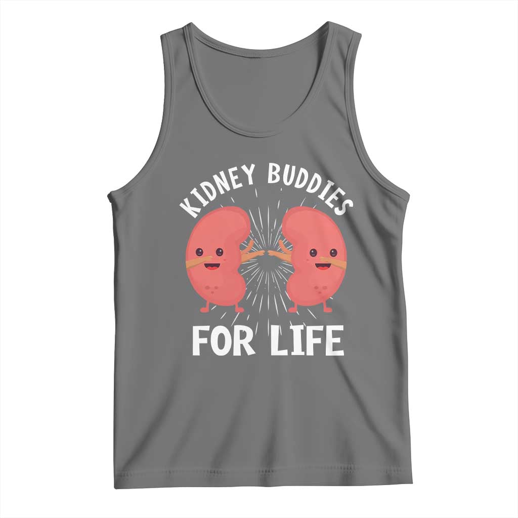 Funny Kidney Buddies For Life Tank Top Organ Transplant Donor Recipient Matching TS11 Black Heather Print Your Wear