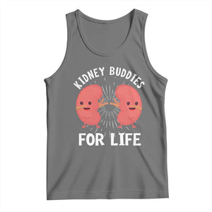 Funny Kidney Buddies For Life Tank Top Organ Transplant Donor Recipient Matching TS11 Black Heather Print Your Wear