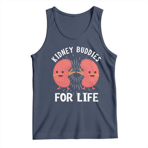 Funny Kidney Buddies For Life Tank Top Organ Transplant Donor Recipient Matching TS11 Navy Print Your Wear
