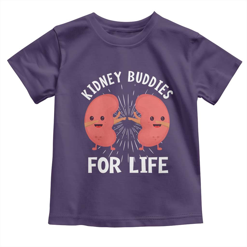Funny Kidney Buddies For Life Toddler T Shirt Organ Transplant Donor Recipient Matching TS11 Purple Print Your Wear