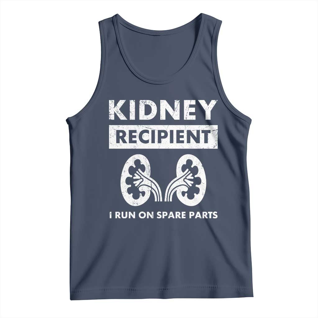 Kidney Recipient Run On Spare Parts Tank Top Matching Recovery TS11 Navy Print Your Wear