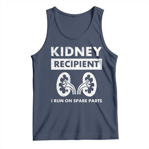 Kidney Recipient Run On Spare Parts Tank Top Matching Recovery TS11 Navy Print Your Wear