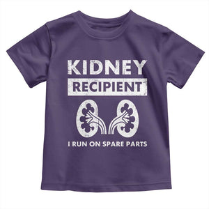 Kidney Recipient Run On Spare Parts Toddler T Shirt Matching Recovery TS11 Purple Print Your Wear