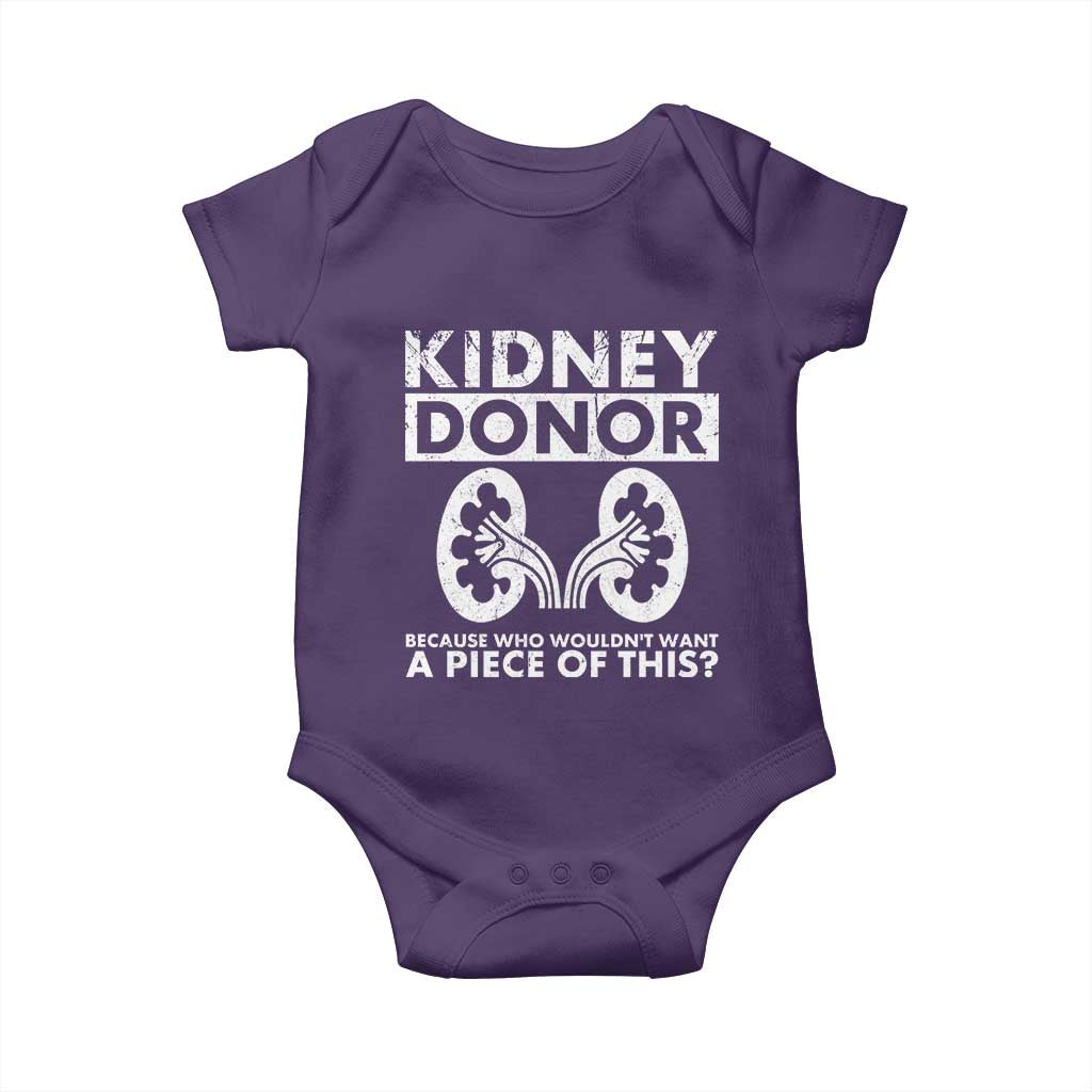 Kidney Donor Because Who Wouldn't Want A Piece Of This Baby Onesie Matching Surgery Recovery TS11 Purple Print Your Wear