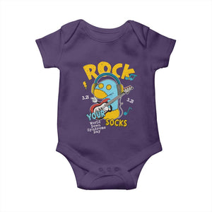 Funny Rock Your Socks Baby Onesie World Down Syndrome Day WDSD TS11 Purple Print Your Wear