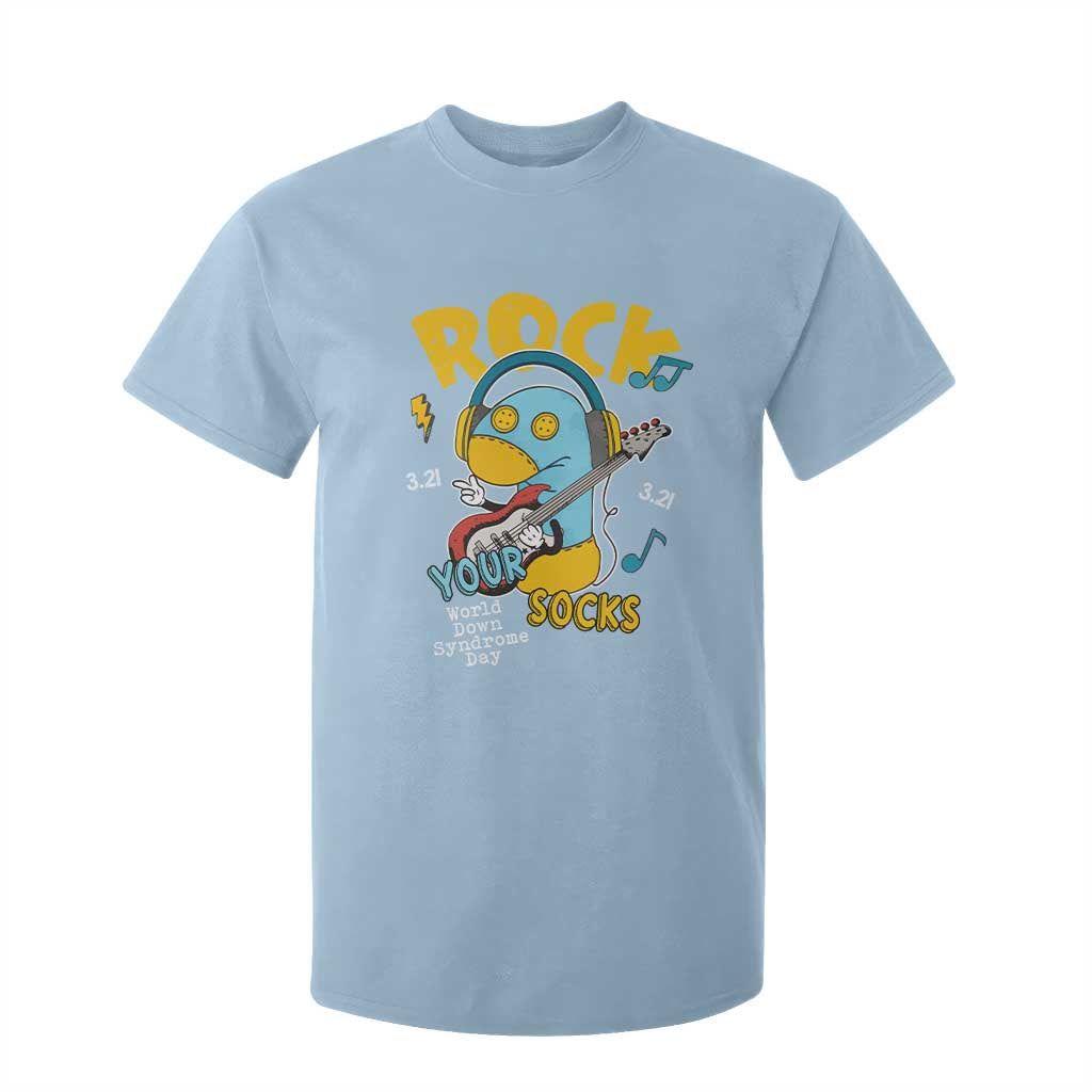 Funny Rock Your Socks T Shirt For Kid World Down Syndrome Day WDSD TS11 Light Blue Print Your Wear