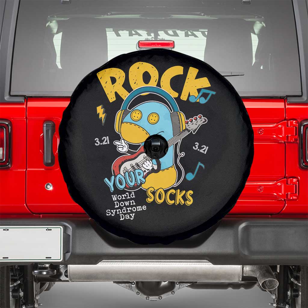Funny Rock Your Socks Spare Tire Cover World Down Syndrome Day WDSD TS11 Black Print Your Wear