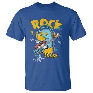 Funny Rock Your Socks T Shirt World Down Syndrome Day WDSD TS11 Royal Blue Print Your Wear