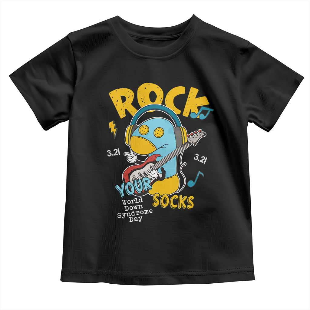 Funny Rock Your Socks Toddler T Shirt World Down Syndrome Day WDSD TS11 Black Print Your Wear