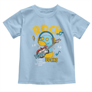 Funny Rock Your Socks Toddler T Shirt World Down Syndrome Day WDSD TS11 Light Blue Print Your Wear