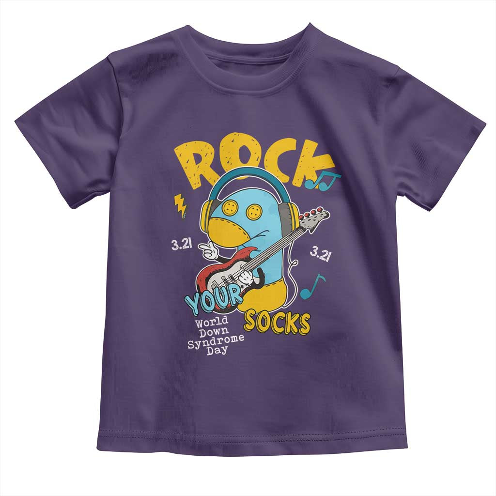 Funny Rock Your Socks Toddler T Shirt World Down Syndrome Day WDSD TS11 Purple Print Your Wear