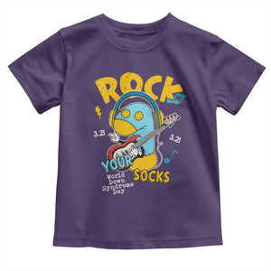 Funny Rock Your Socks Toddler T Shirt World Down Syndrome Day WDSD TS11 Purple Print Your Wear