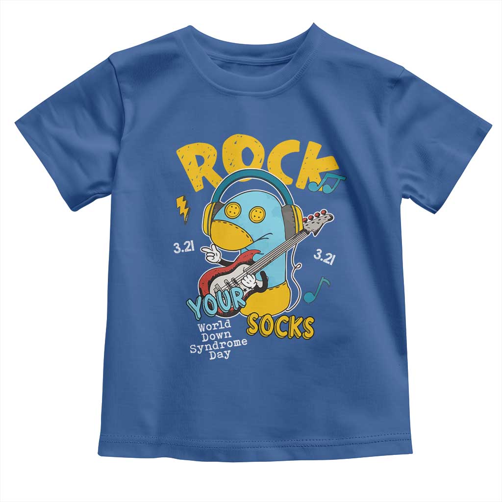 Funny Rock Your Socks Toddler T Shirt World Down Syndrome Day WDSD TS11 Royal Blue Print Your Wear