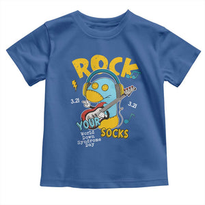 Funny Rock Your Socks Toddler T Shirt World Down Syndrome Day WDSD TS11 Royal Blue Print Your Wear