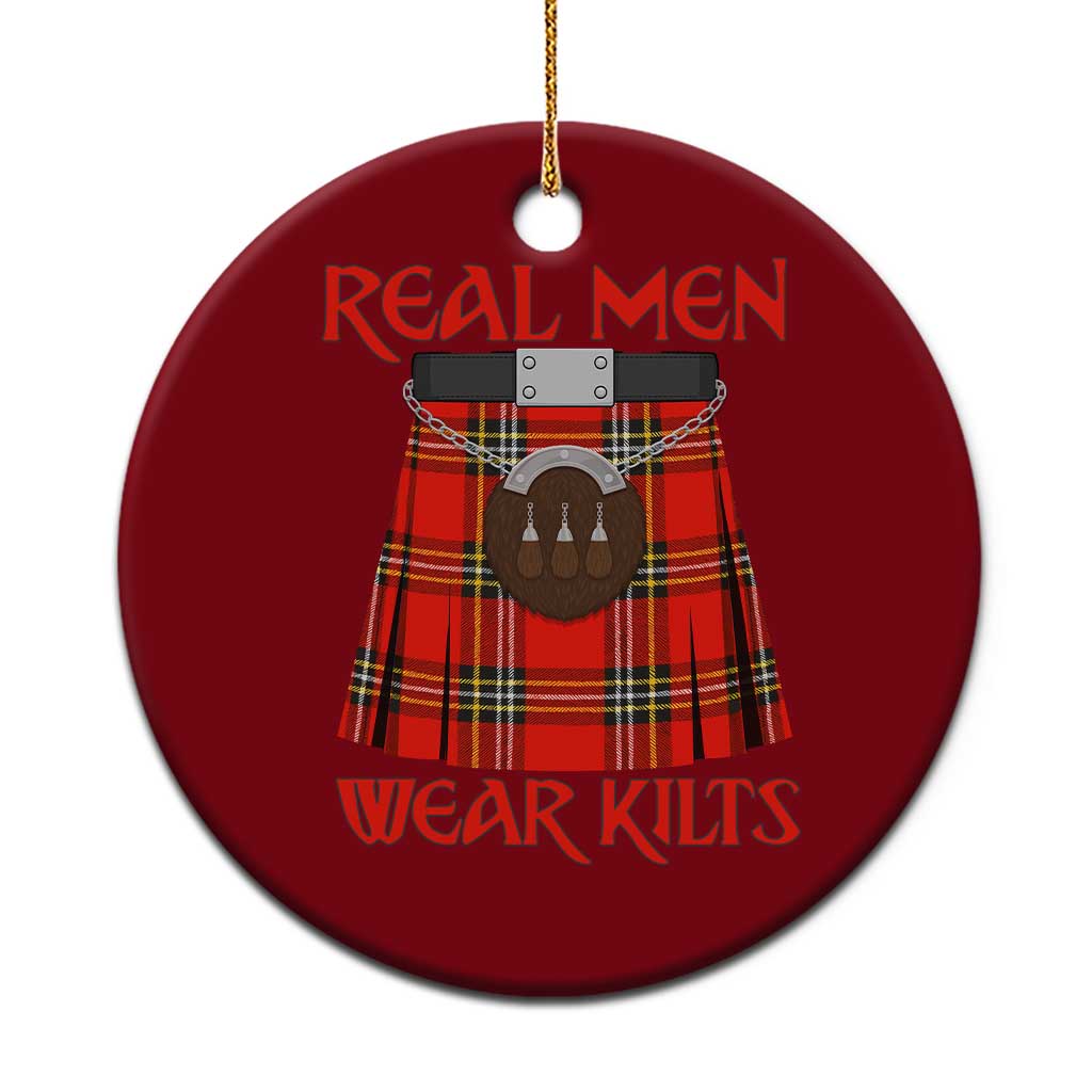 Funny Real Men Wear Kilts Ceramic Ornament Scottish Pride TS11 1pc Red Print Your Wear