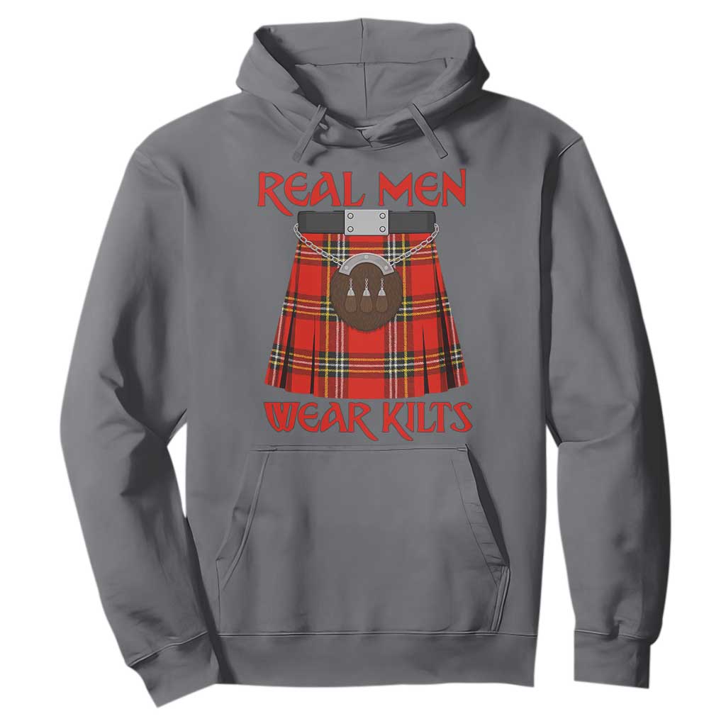 Funny Real Men Wear Kilts Hoodie Scottish Pride TS11 Charcoal Print Your Wear