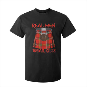Funny Real Men Wear Kilts T Shirt For Kid Scottish Pride TS11 Black Print Your Wear
