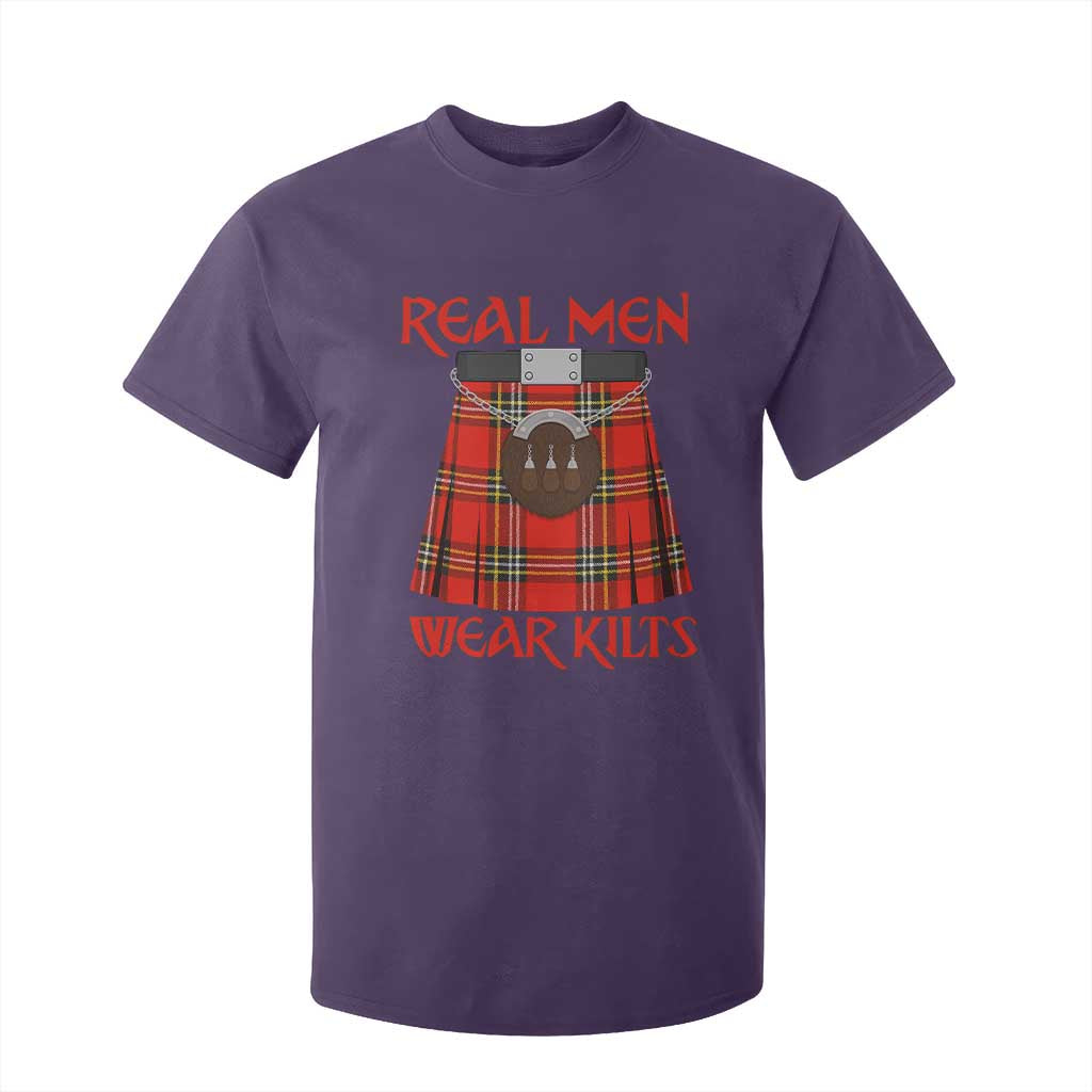 Funny Real Men Wear Kilts T Shirt For Kid Scottish Pride TS11 Purple Print Your Wear
