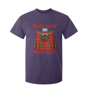 Funny Real Men Wear Kilts T Shirt For Kid Scottish Pride TS11 Purple Print Your Wear