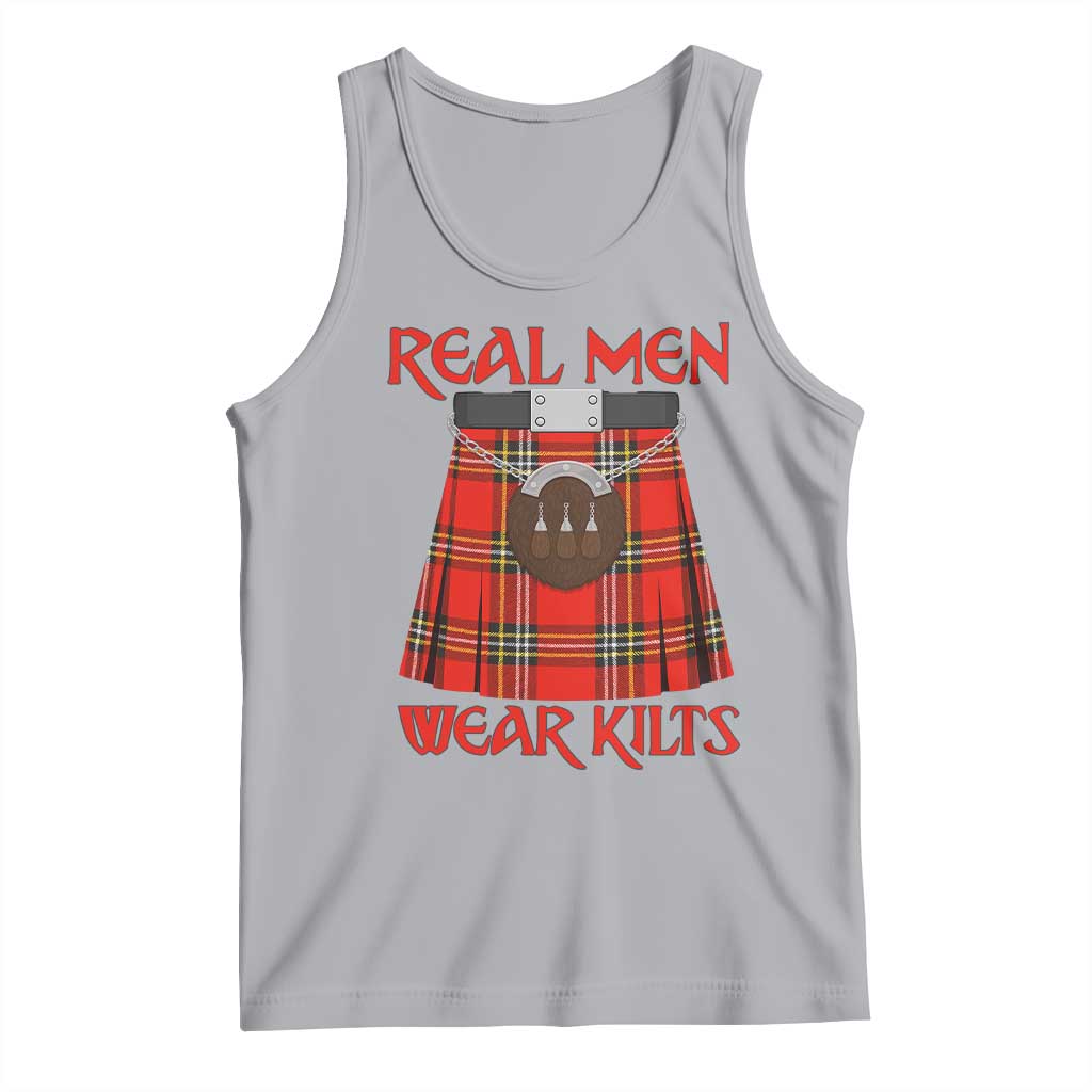 Funny Real Men Wear Kilts Tank Top Scottish Pride TS11 Athletic Heather Print Your Wear