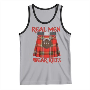 Funny Real Men Wear Kilts Tank Top Scottish Pride TS11 Athletic Heather Black Print Your Wear